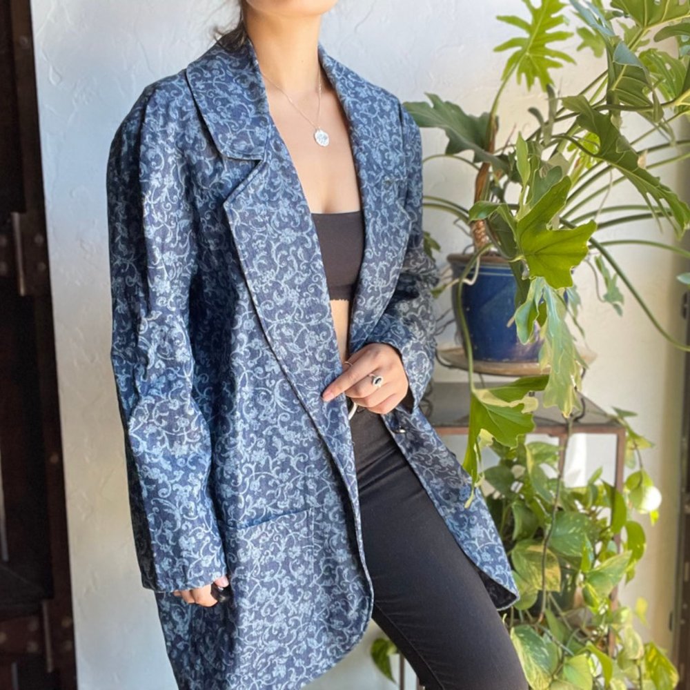 Vintage | Alfredo’s Wife Blue Floral Coat